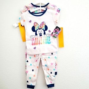 NWT Disney Junior Minnie 4 pc Pajama Set